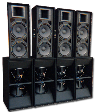 dual mid high speaker box